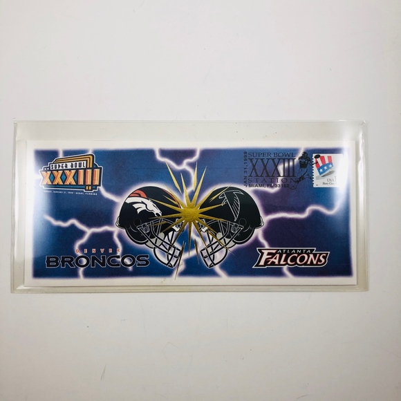 1999 Broncos Falcons Super Bowl USPS First Day - Picture 4 of 4